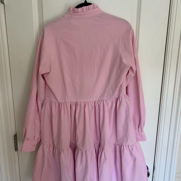 Pink Ruffled Kids Dress - Picture 2 of 2